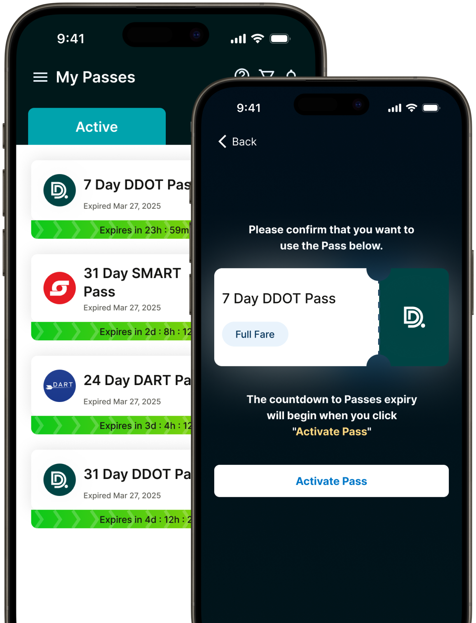 A digital transit pass displayed in Bhadala Atlas